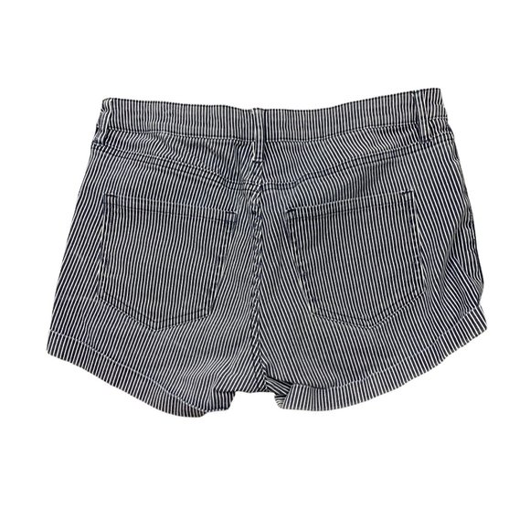 H & M 6 Shorts Navy Blue White Stripe Mini 29" X 2" - Picture 2 of 4
